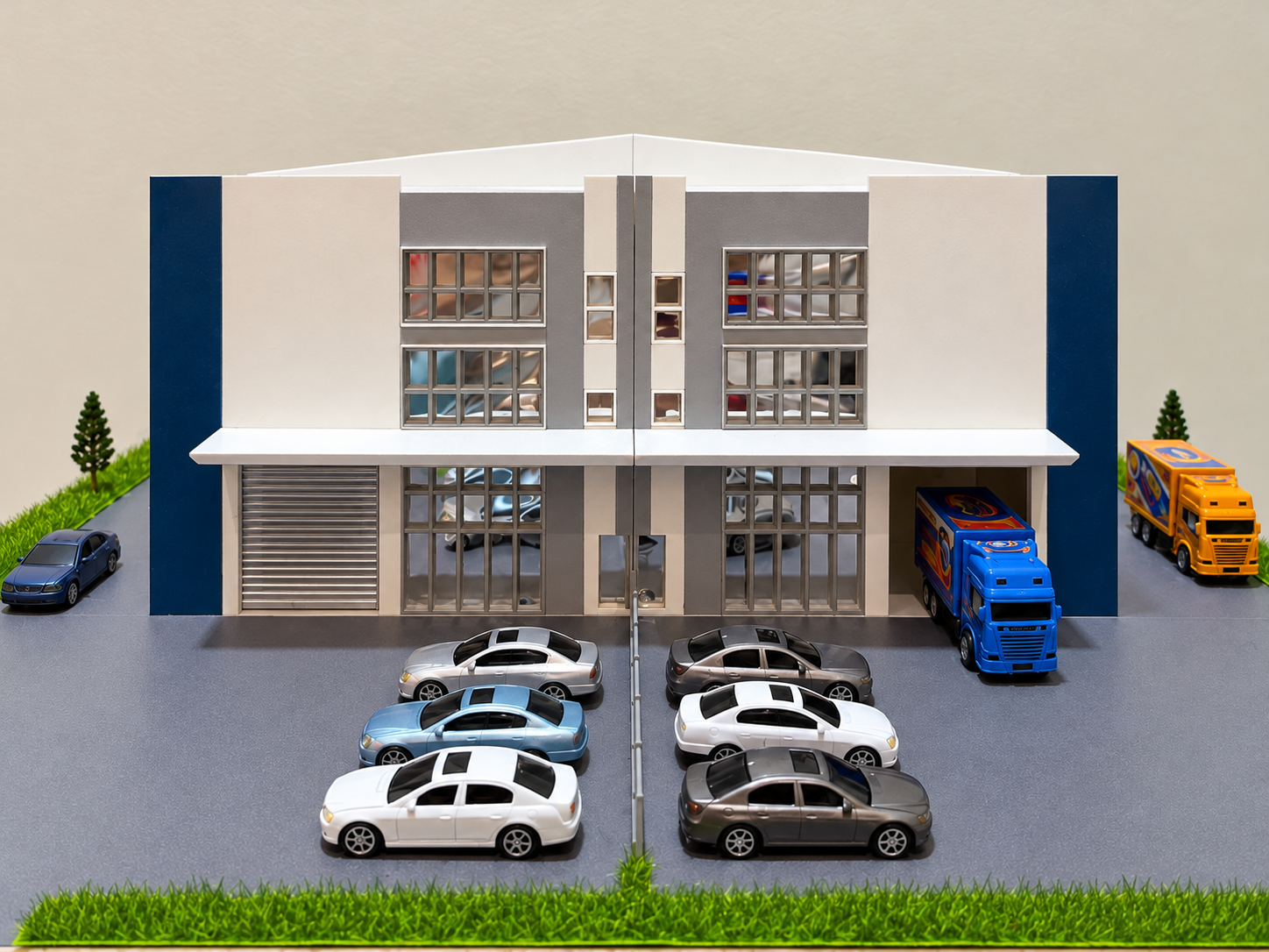 EuroHub architectural scale model, logo removed